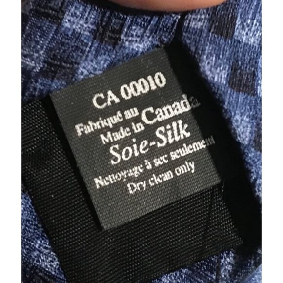 Distinction Executive Wear Blue Checkered Silk Tie - Picture 4 of 4